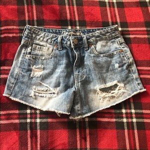 Aeropostale High Rise Shorts Distressed Waisted